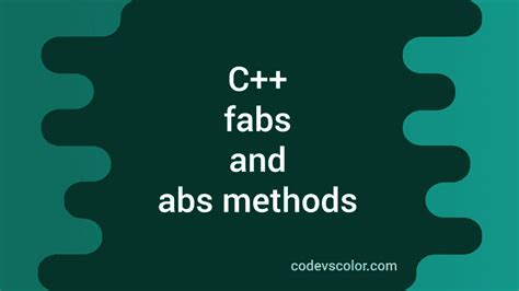 c++ abs double|fabs() Function in C .